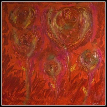 Peinture intitulée "ART' ROSES" par Louk, Œuvre d'art originale