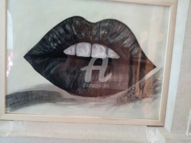 Painting titled "no-lipstic.jpg" by Loulette Laëtitia Michel, Original Artwork