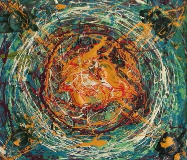 Peinture intitulée "6 A" par Lou Niaro, Œuvre d'art originale, Huile