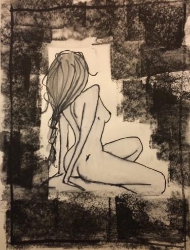 Dessin intitulée "Ma déesse" par Loup Pélissier, Œuvre d'art originale, Graphite