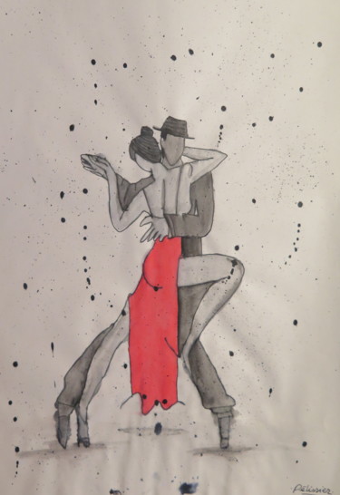 Tekening getiteld "Tango" door Loup Pélissier, Origineel Kunstwerk