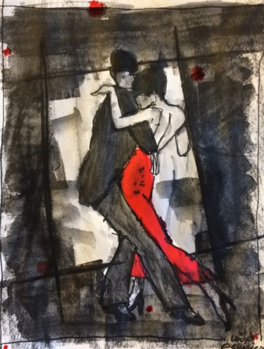 Drawing titled "Dark Tango" by Loup Pélissier, Original Artwork
