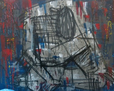 Peinture intitulée "Down on my knees" par Loup Pélissier, Œuvre d'art originale, Bombe aérosol