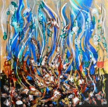 Painting titled "Elements Series, (s…" by Lourdes Rivera -Lulu, Original Artwork, Acrylic