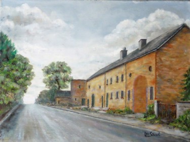 Painting titled "Ferme du Hornay" by Lou Streel, Original Artwork, Oil