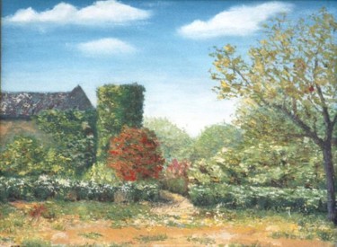 Painting titled "Vieille tour au pri…" by Lou Streel, Original Artwork, Oil