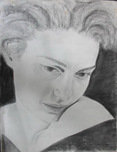 Drawing titled "Lou" by Lou Streel, Original Artwork, Charcoal