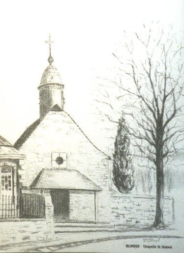 Dessin intitulée "Chapelle à Blindeff" par Lou Streel, Œuvre d'art originale