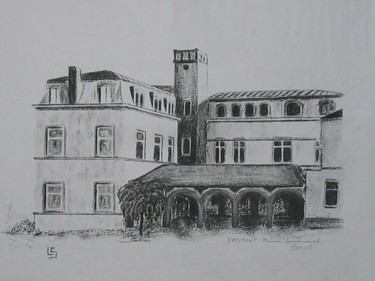 Drawing titled "Maison communale de…" by Lou Streel, Original Artwork