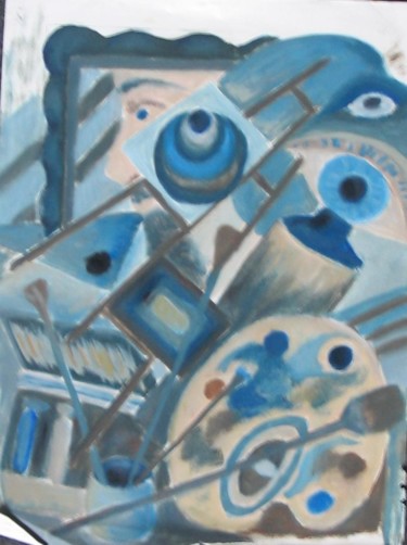 Pintura intitulada "Abstraction 4" por Lou Streel, Obras de arte originais, Óleo