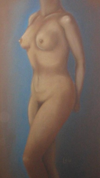 Painting titled "Présence" by Lou Streel, Original Artwork, Pastel