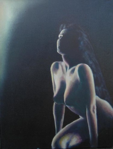 Peinture intitulée "Eclairage" par Lou Streel, Œuvre d'art originale, Huile
