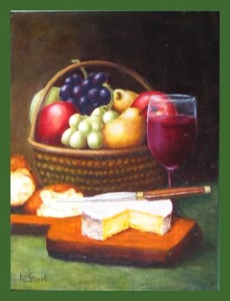 Painting titled "Le camembert" by Lou Streel, Original Artwork, Oil