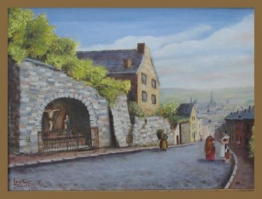 Painting titled "Vieux Bondieu" by Lou Streel, Original Artwork, Oil