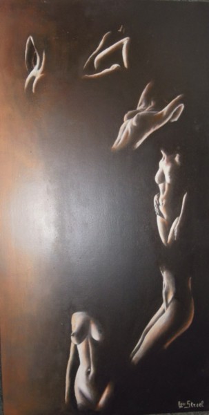 Lueurs Peinture intitulée "Lueurs" par Lou Streel, Œuvre d'art originale, Huile