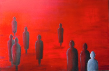 L'Intrus Peinture intitulée "L'Intrus" par Lou Streel, Œuvre d'art originale, Huile