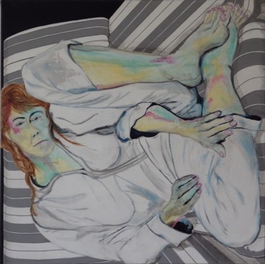 Pintura titulada ""Attente déconfite…" por Cécile Louvel, Obra de arte original, Acrílico