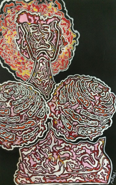 Peinture intitulée "Multicolors" par Mikae.L, Œuvre d'art originale, Acrylique
