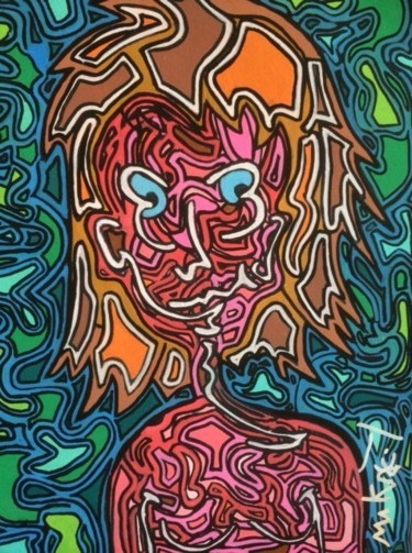 Peinture intitulée "Marie" par Mikae.L, Œuvre d'art originale, Acrylique