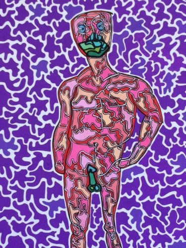 Painting titled "Ou va le monde" by Mikae.L, Original Artwork, Acrylic