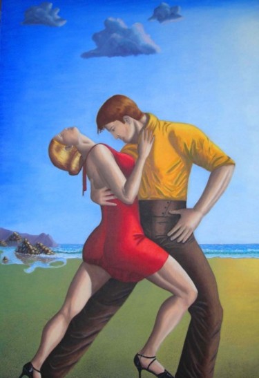 Pittura intitolato "Passionate Dancing…" da Luigi Vorluni, Opera d'arte originale, Olio