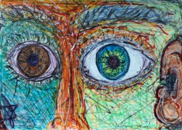 Drawing titled "Regard vairon" by Lou Ysar, Original Artwork, Marker