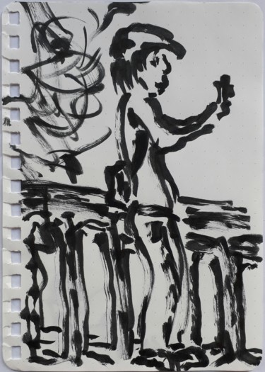 Drawing titled "Antonin (DongShui)" by Lou Ysar, Original Artwork, Marker