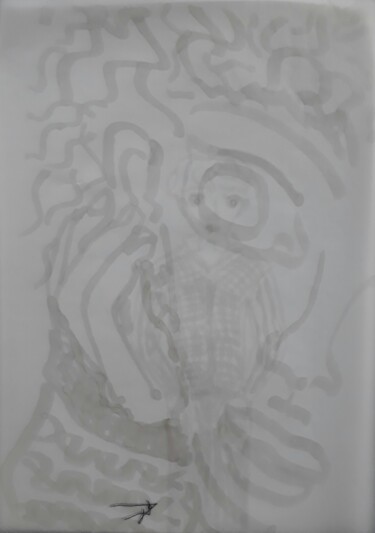 Tekening getiteld "Vision fantomatique" door Lou Ysar, Origineel Kunstwerk, Marker