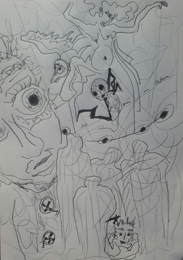 Dessin intitulée "Dessin mine 4 (re-p…" par Lou Ysar, Œuvre d'art originale, Crayon