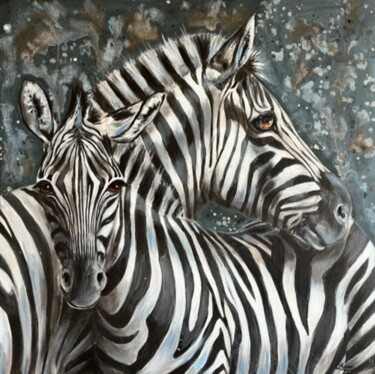 Zèbramour Peinture intitulée "Zèbramour" par Lovanart, Œuvre d'art originale, Acrylique