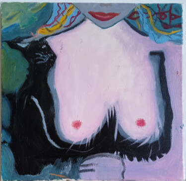 Schilderij getiteld "Pink cold" door Love Traveler, Origineel Kunstwerk, Olie
