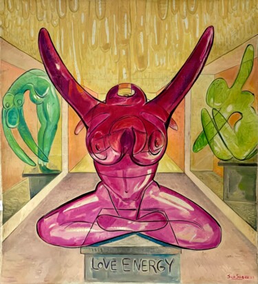 Картина под названием "Manna of Heaven" - Loveenergy Style Contemporary Unique Art, Подлинное произведение искусства, Масло