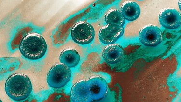 Photographie intitulée "Turquoisity" par Lovely Microbe, Œuvre d'art originale, Photographie numérique