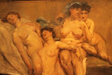 Malerei mit dem Titel "Group of Friends" von Lovis Corinth, Original-Kunstwerk, Öl