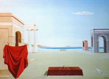 Painting titled "Décodé II" by Odysseas Sagiadinos, Original Artwork, Oil