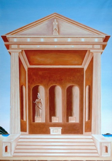 Painting titled "Abaton" by Odysseas Sagiadinos, Original Artwork, Oil