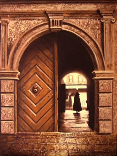 Painting titled "Portal" by Jacek Łoziński, Original Artwork, Acrylic