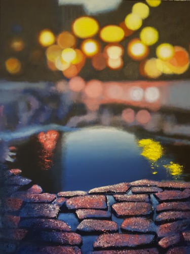 Painting titled "Pool" by Jacek Łoziński, Original Artwork, Acrylic
