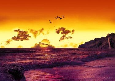 Arts numériques intitulée "coucher-de-soleil-s…" par Lecointre Patrick Artiste - Photographe, Œuvre d'art originale, Peintur…