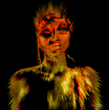 Arts numériques intitulée "La Reine du temps" par Lecointre Patrick Artiste - Photographe, Œuvre d'art originale, Peinture n…
