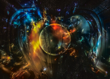 Digitale Kunst mit dem Titel "Supernova" von Lecointre Patrick Artiste - Photographe, Original-Kunstwerk, Digitale Malerei