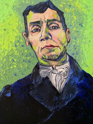 Vincent van Gogh - Portrait of Joseph-Michel Ginoux Painting titled "Vincent van Gogh -…" by Ludmila Riabkova, Original Art, Oil