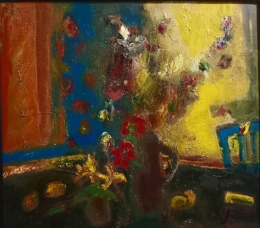 Картина под названием "Праздничный букет" - Лидия Скаргина, Подлинное произведение искусства, Масло