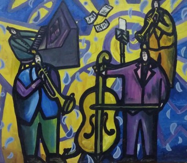 Pintura titulada "Músicos" por Luis Soto, Obra de arte original, Acrílico