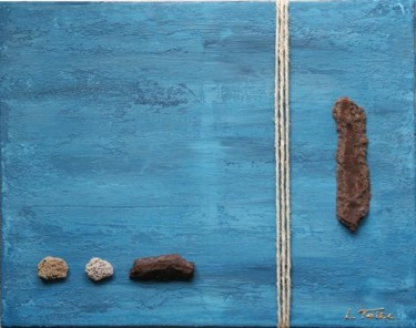 Peinture intitulée "Mer Calme" par L. Talec, Œuvre d'art originale, Huile