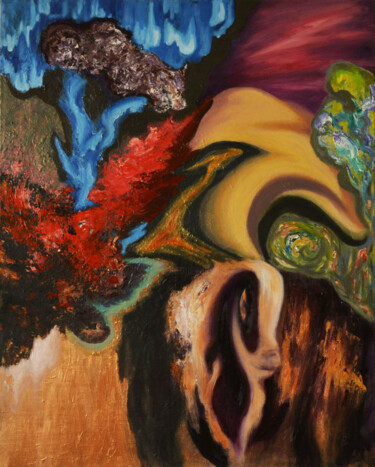 Картина под названием "Scorcher and Sound" - Lu Meng, Подлинное произведение искусства, Акрил Установлен на Деревянная рама…