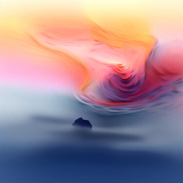 Digital Arts με τίτλο "Wave03" από Lu Meng, Αυθεντικά έργα τέχνης, Εικόνα που δημιουργήθηκε με AI