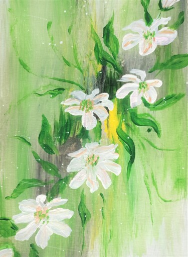 Painting titled "The charm of modesty" by Lu Sho, Original Artwork, Acrylic