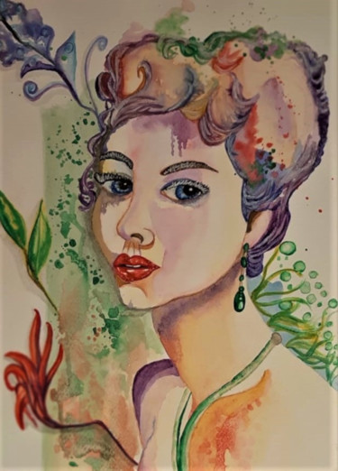 「Printemps」というタイトルの絵画 Luana Béatrice Lazarによって, オリジナルのアートワーク, 水彩画