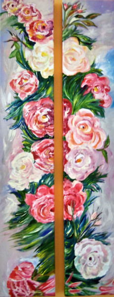 Painting titled "Roses" by Luana Béatrice Lazar, Original Artwork, Acrylic